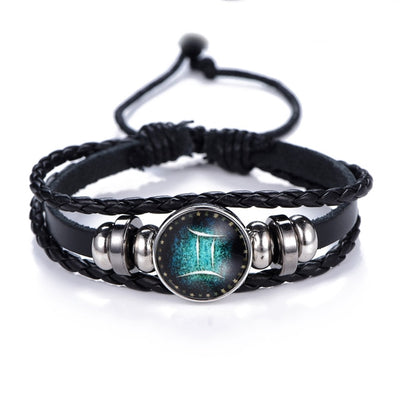 Bracelet Cuir Signes du Zodiaque  Horoscope Zodiaque