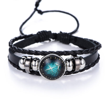 Bracelet Cuir Signes du Zodiaque  Horoscope Zodiaque