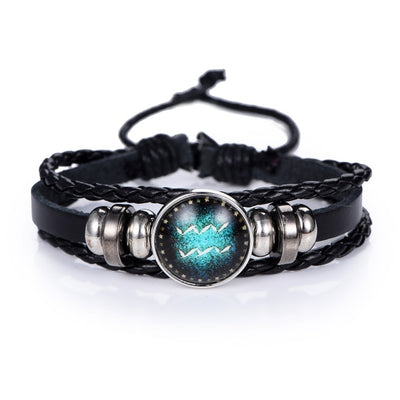 Bracelet Cuir Signes du Zodiaque  Horoscope Zodiaque